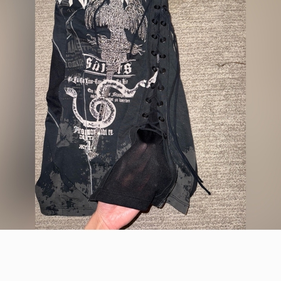 SALVAGE GORGEOUS Black Crystal Embellished Strapless Dress. S - Picture 9 of 9